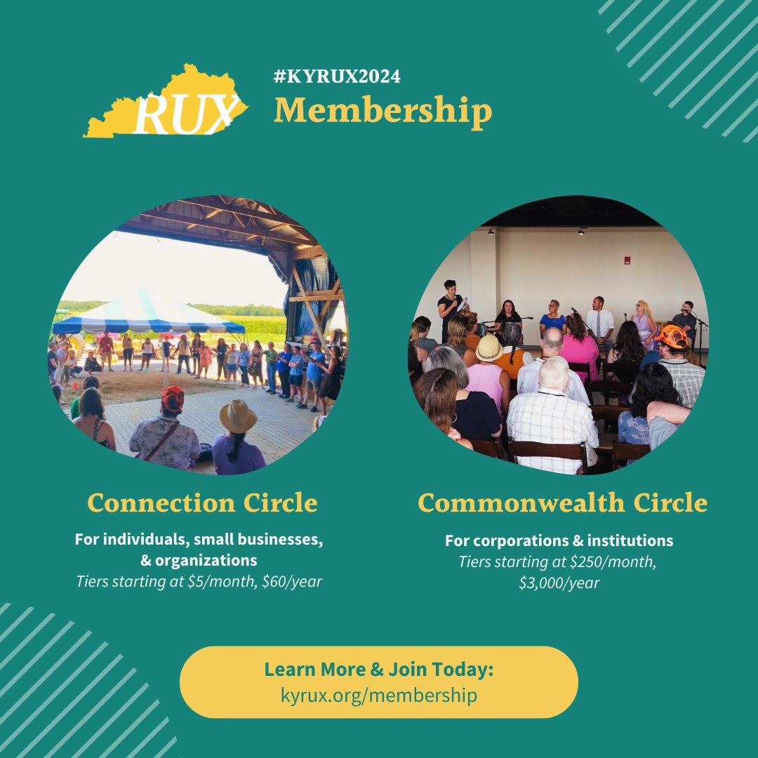 Want to get involved in opportunities that Kentucky RUX has to offer - including the 2024 Intercultural Microgrant Program? Want to sustain our work into a second decade while enjoying great perks? Join the new RUX Membership Program today! kyrux.org/membership