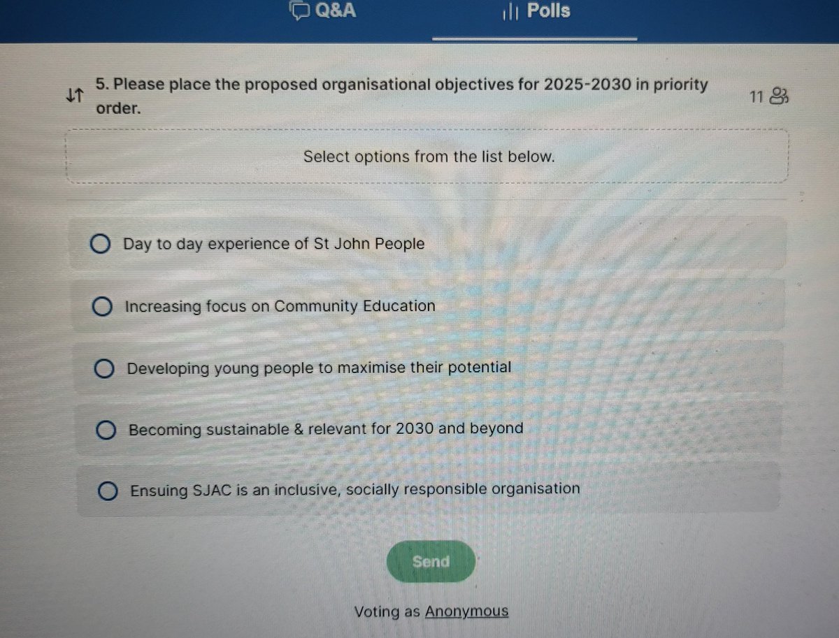CEOStJAC's tweet photo. Tonight we held our first @SJACymru #strategy2530 engagement session. Thanks @NicyCouceiro &amp; team for making it work. #StJohnPeople make sure you join one of the 7 further sessions over the next 2 weeks. Have your say, our 2025-2030 strategy will be much better with you involved https://t.co/GxiTSQ8Pu2