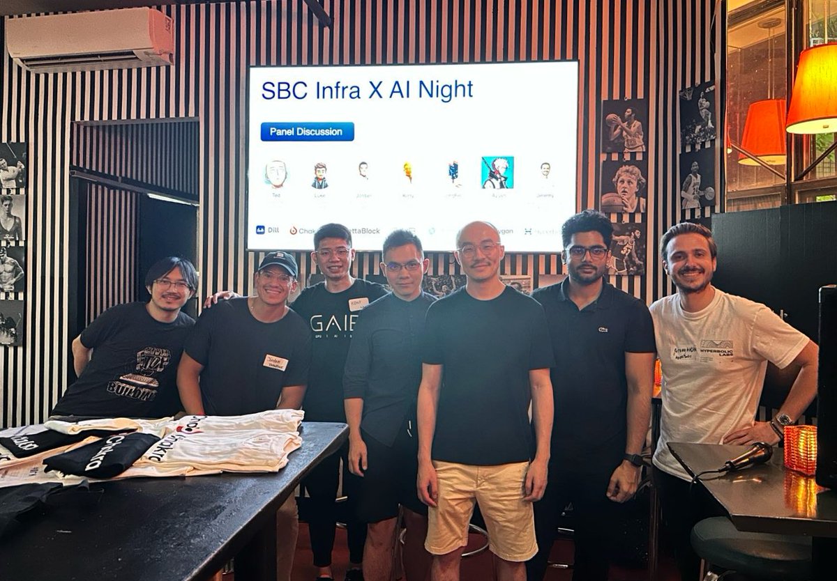 Chakra (@chakrachain) on Twitter photo ๐ฅท๐บ๐ธ Chakra at #SBC24!
Great vibes and insightful speaking with DILL <a href="/dill_xyz_/">DILL</a> , GAIB <a href="/gaib_ai/">GAIB ๐ | AiFi</a>, Hyperbolic <a href="/hyperbolic_labs/">Hyperbolic</a>, Morphic @morphicnetwork, Polygon <a href="/0xPolygon/">Polygon</a>, and ZettaBlock <a href="/ZettaBlockHQ/">ZettaBlock</a> at SBC Infra x AI Night!
We are thrilled to bring together pioneering ๐ฅท๐บ๐ธ Chakra at #SBC24!
Great vibes and insightful speaking with DILL <a href="/dill_xyz_/">DILL</a> , GAIB <a href="/gaib_ai/">GAIB ๐ | AiFi</a>, Hyperbolic <a href="/hyperbolic_labs/">Hyperbolic</a>, Morphic @morphicnetwork, Polygon <a href="/0xPolygon/">Polygon</a>, and ZettaBlock <a href="/ZettaBlockHQ/">ZettaBlock</a> at SBC Infra x AI Night!
We are thrilled to bring together pioneering