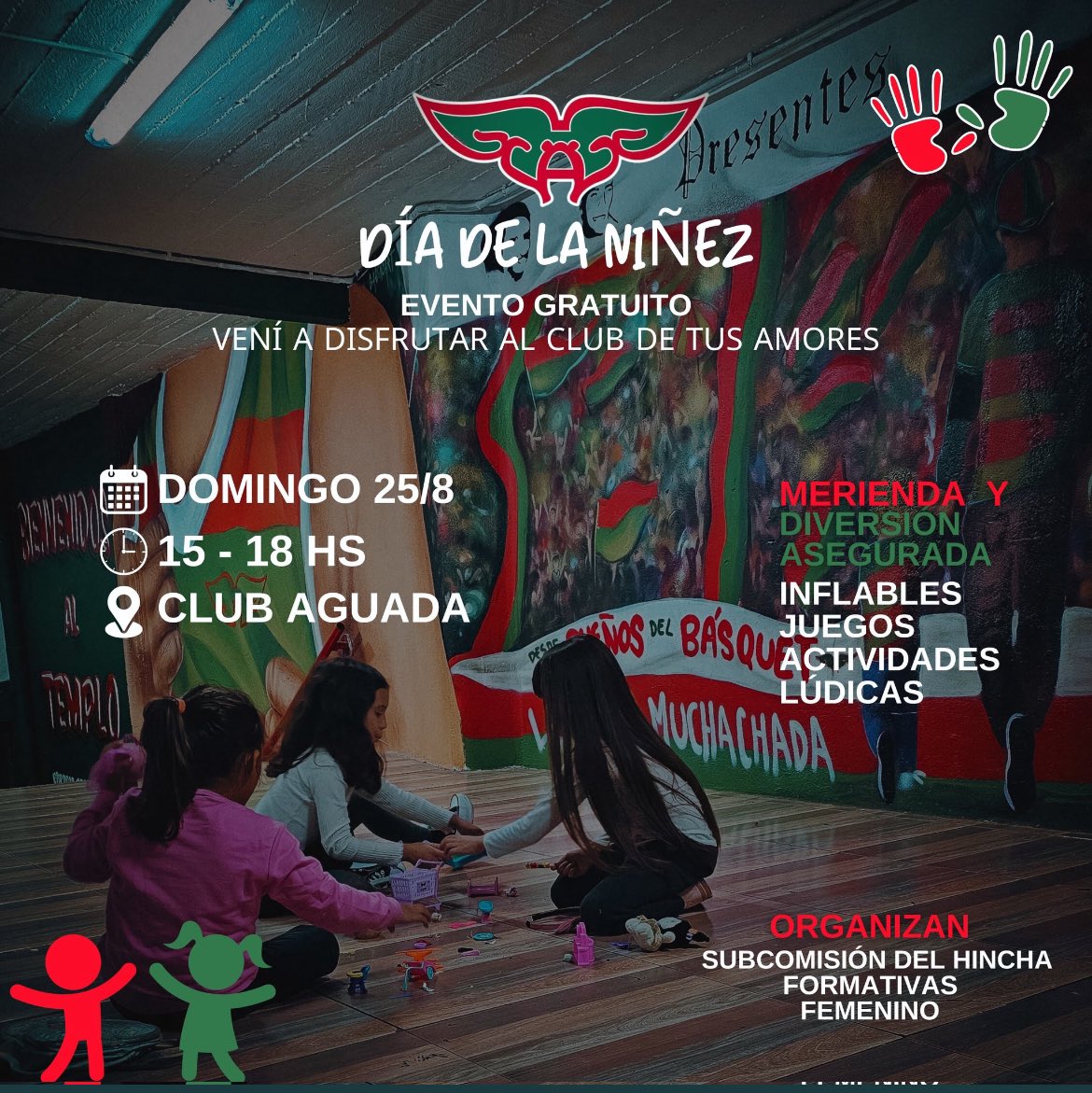 El día del niño se disfruta en el Club más Popular. 
Arriba Muchachada! 🔴🟢