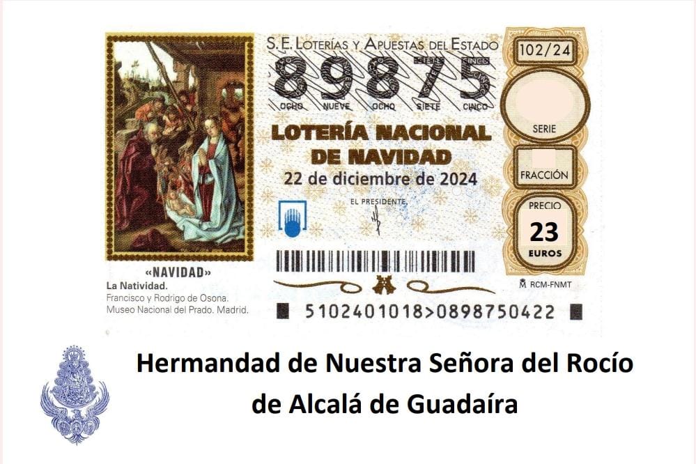 Queridos hermanos,
Ya podéis adquirir la 𝐋𝐨𝐭𝐞𝐫í𝐚 𝐝𝐞 𝐍𝐚𝐯𝐢𝐝𝐚𝐝 𝟐𝟎𝟐4.

Puedes adquirirla en la Casa de Hermandad, contactando con cualquier miembro de la Junta de gobierno o en los establecimientos colaboradores.

También en los teléfonos  644792612 y 615208947