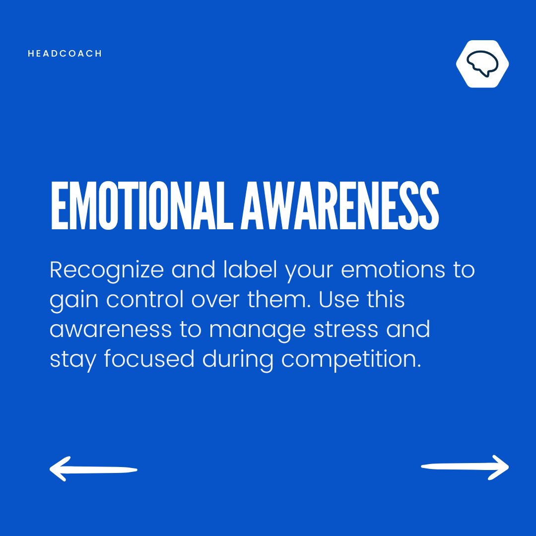 headcoach_app's tweet photo. Key Emotional Skills for Athletes 🏆 

1️⃣ Emotional Awareness 
2️⃣ Positive Self-Talk
3️⃣ Emotional Regulation 
4️⃣ Stress Management Techniques

#EmotionalIntelligence #AthleteWellbeing #WinningMindset  #SportsPsychology #EmotionalResilience https://t.co/QOgQVd7dFw