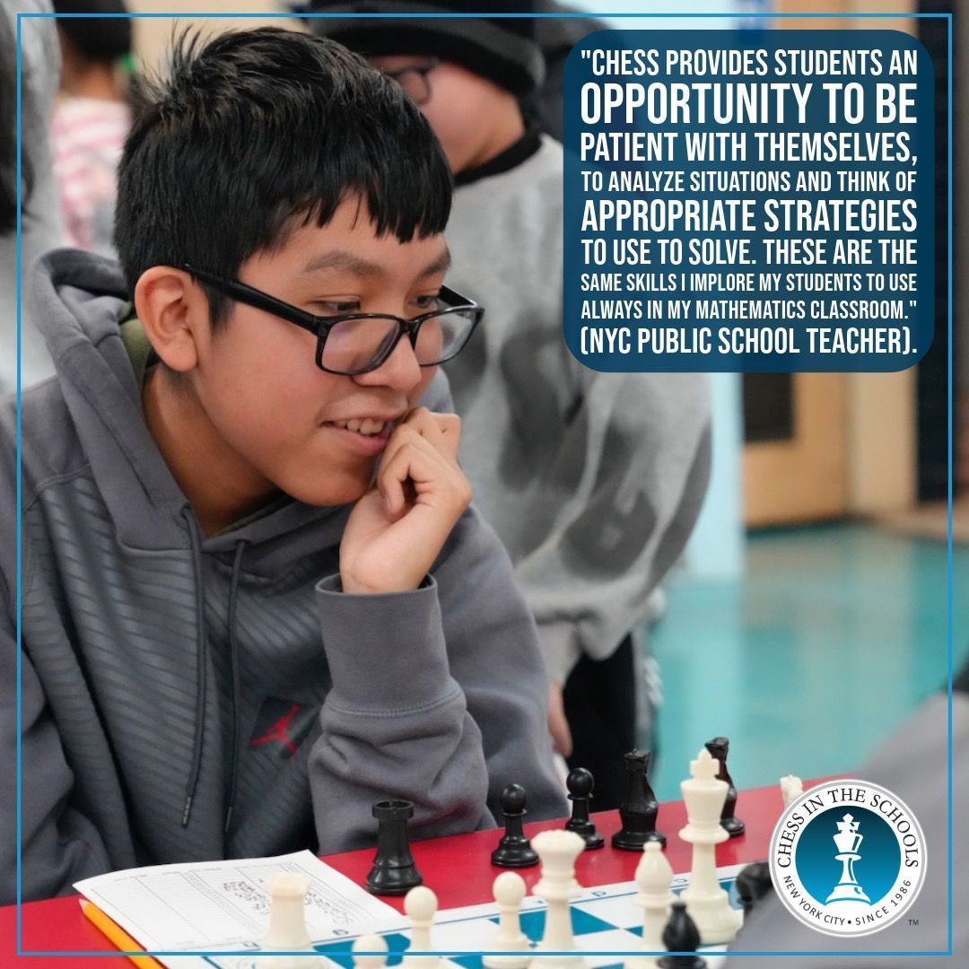 chessinschools's tweet image. Discover the insights shared by NYC public school educators regarding CIS chess programming at their schools!

#chess #chessgame #chessteacher #teacher #nyc #publicschools #education