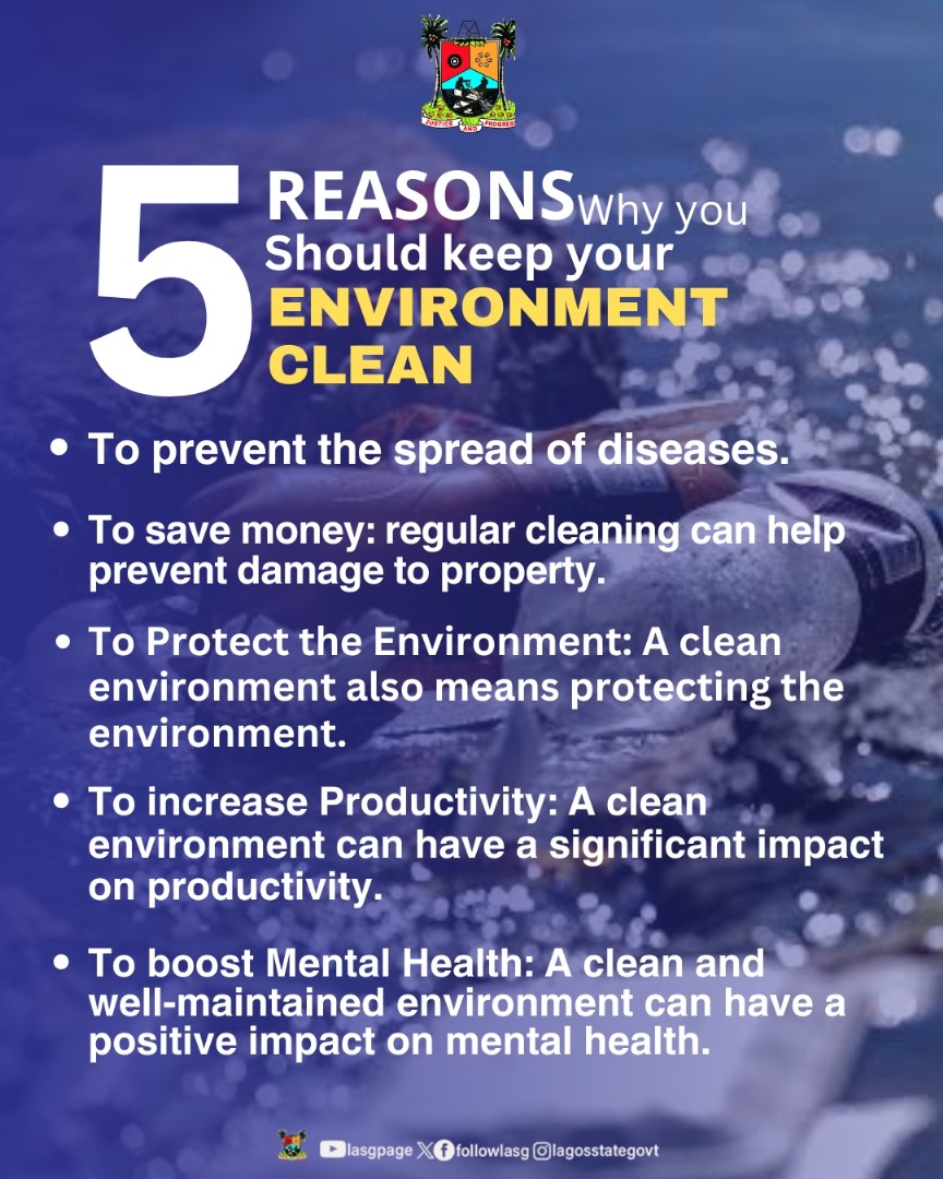 followlasg's tweet photo. Keep Your Environment Clean
@jidesanwoolu @drobafemihamzat @gboyegaakosile @gbenga_omo
@BSaluHundeyin @LAGESCOfficial @tokunbo_wahab @Lawma_gov
@Mr_JAGs
#CleanYourEnvironment
#LASG #AGreaterLagosRising https://t.co/h1fThkiU8P