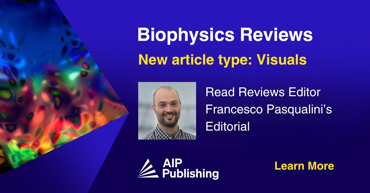 Biophysics Reviews (@biophysrev) on Twitter photo Submit to our new gallery-type article "#Visuals"! These articles are a new format designed to capture the essence of #biophysical research. Check out this Editorial from Reviews Editor <a href="/fspasqualini/">Francesco Pasqualini</a> to learn more!
Learn more π
aippub.org/3SI0ign Submit to our new gallery-type article "#Visuals"! These articles are a new format designed to capture the essence of #biophysical research. Check out this Editorial from Reviews Editor <a href="/fspasqualini/">Francesco Pasqualini</a> to learn more!
Learn more π
aippub.org/3SI0ign
