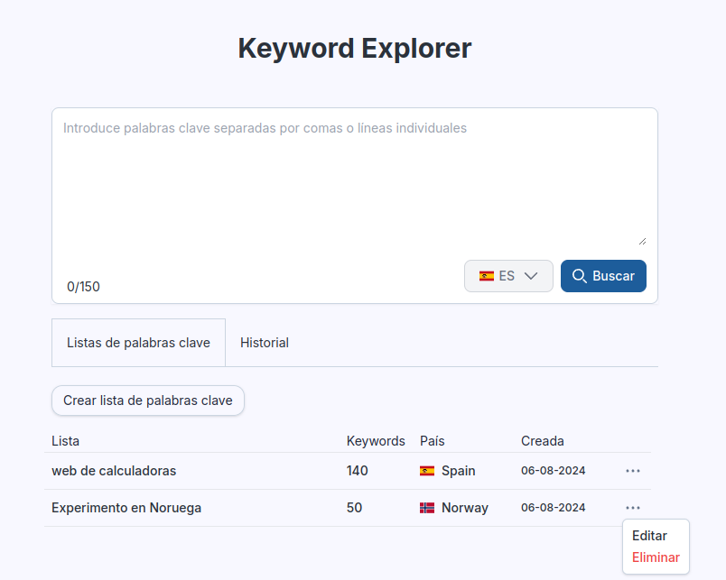 jcpalou's tweet photo. 🚀 ¡Nueva actualización de @huntermetrics!

🔍 Se ha añadido la úsqueda masiva de palabras clave
📝 Nuevo sistema para crear listas de palabras clave
📈 Nuevos widgets para analizar backlinks

#buildinpublic https://t.co/JemBUJcxLL