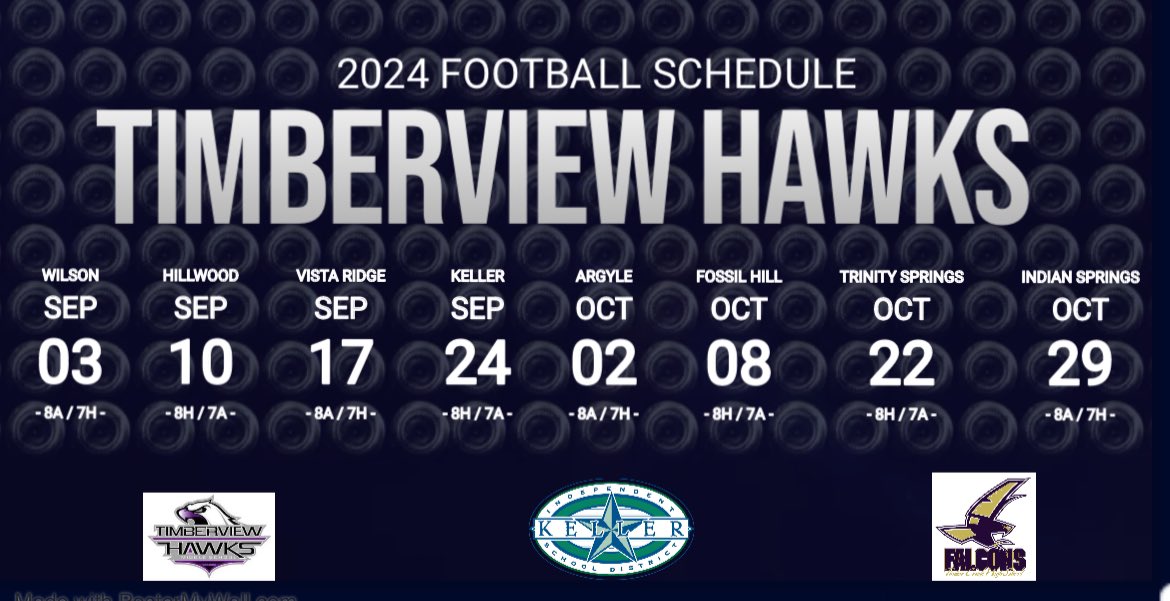 Go Hawks! @TimberviewMS <a href="/TCHSFootball/">TCHS Falcon Football</a> <a href="/KISDAthletics/">Keller ISD Athletics</a>