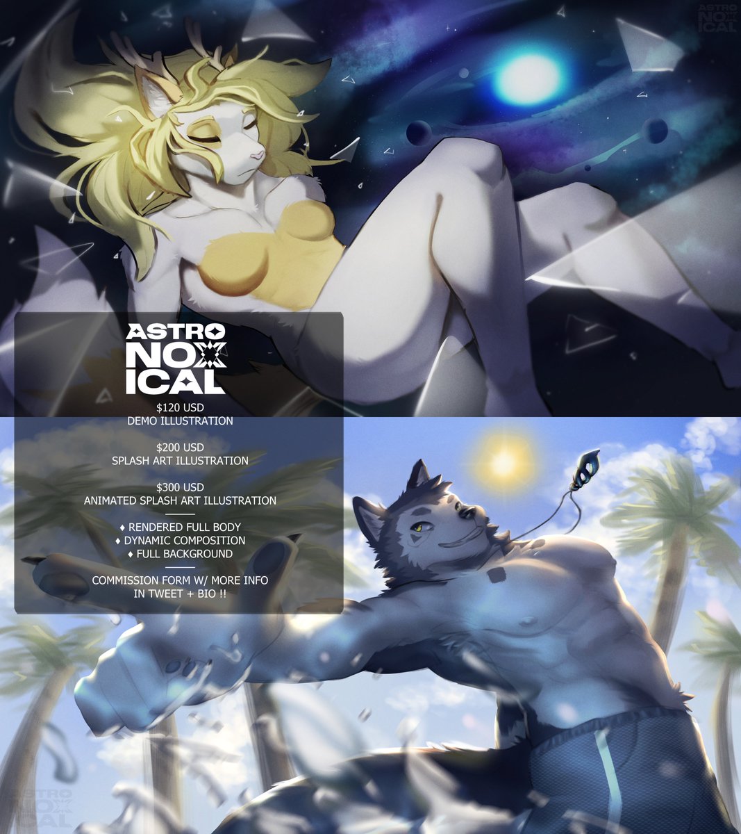 HELLO ‼️ 

Excited to announce I'm opening a new c0mmission form, offering:
• Portrait Busts!
• Poster Pages!
• Splash Illustrations!

RTs and Shares Appreciated!
L1nk can be found in my profile!