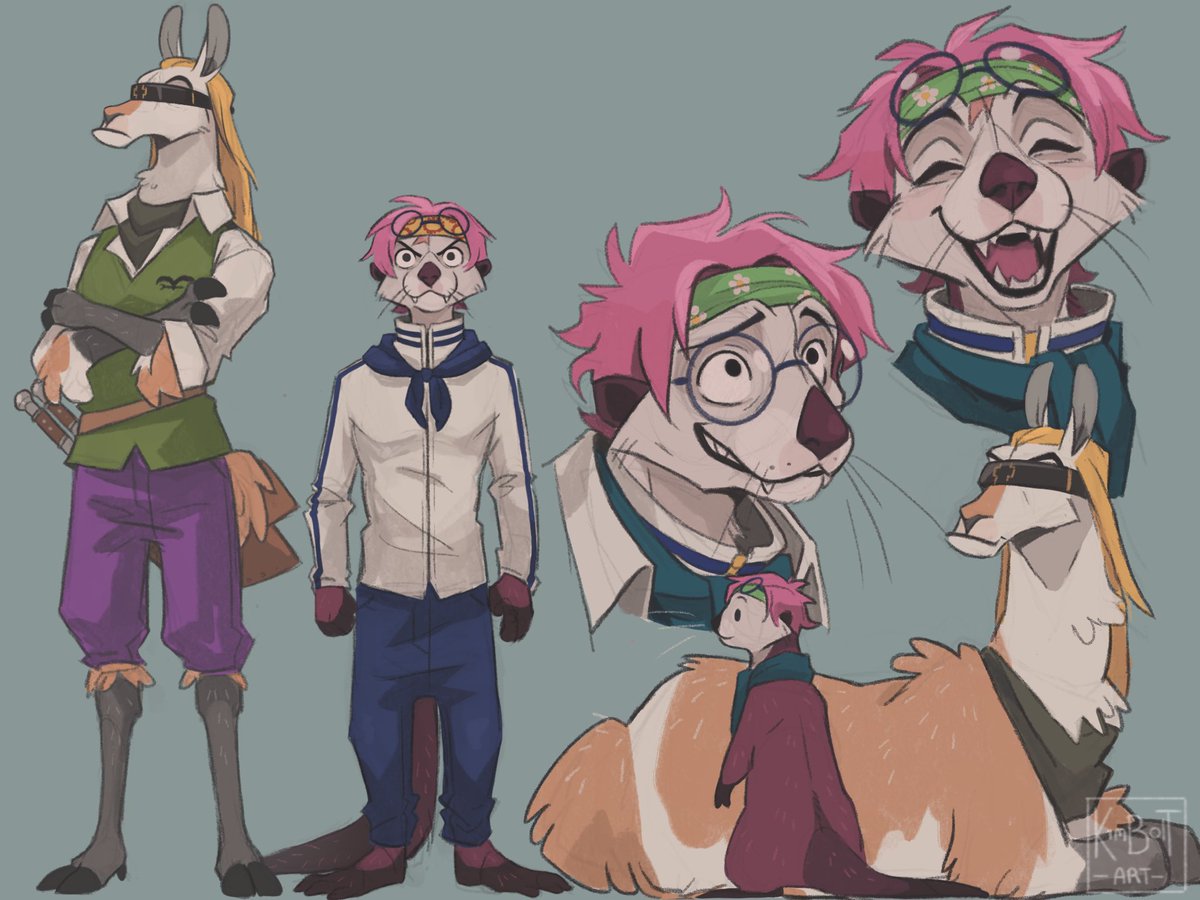 Koby and Helmeppo mink/furry Au