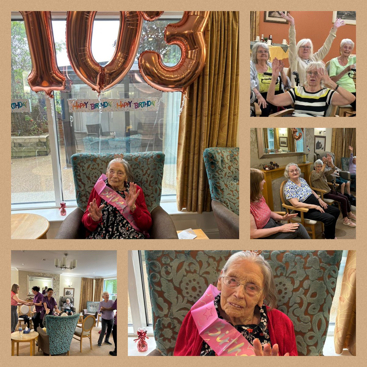 Amazing 103rd birthday celebrations today for one of our amazing residents here at <a href="/HattonGrange/">Hatton Grange</a> 🍰🎂. 
<a href="/AnchorLaterLife/">Anchor</a>