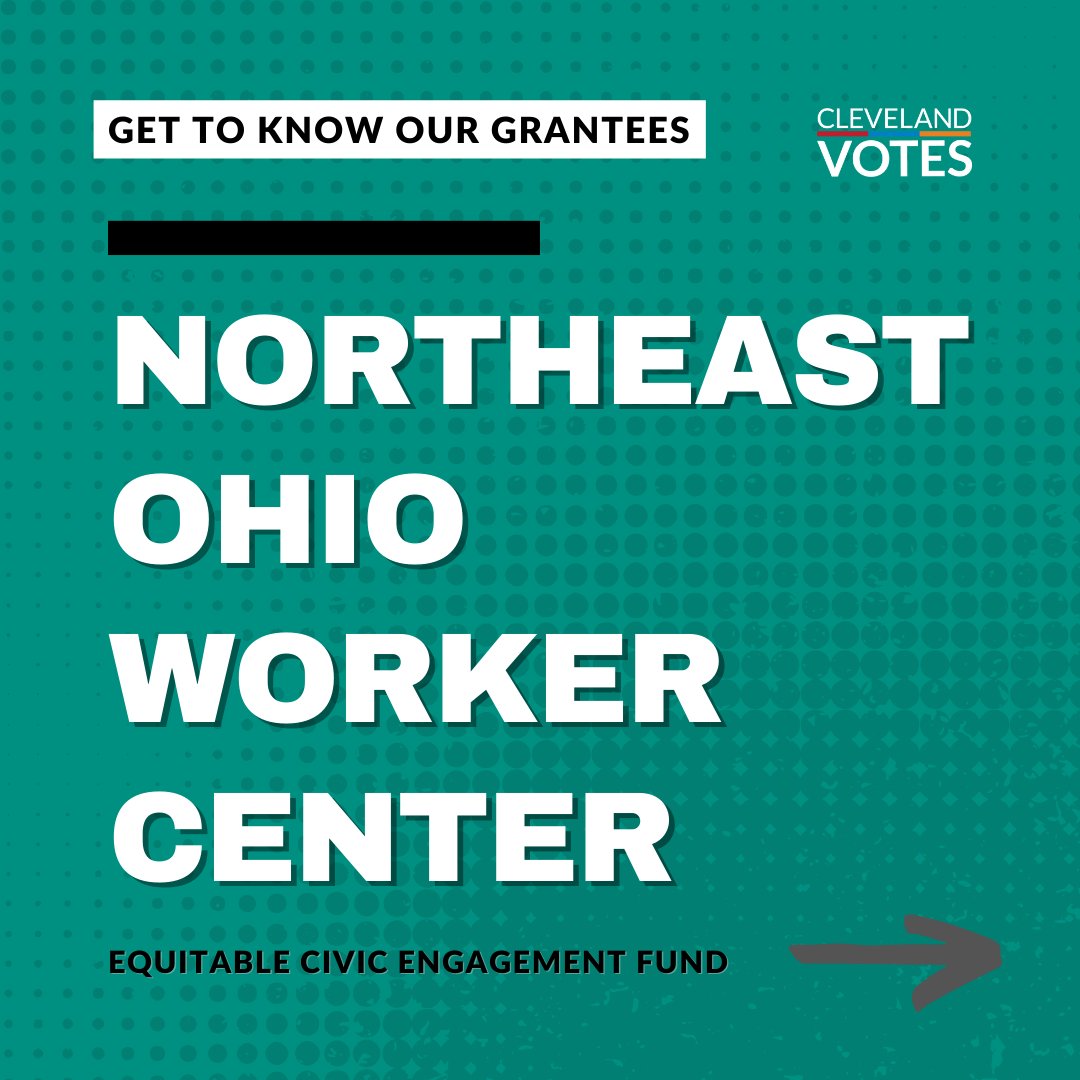 CLEVotes's tweet image. We&apos;re introducing our #ECEF Grantee 🎉

@neoworkercenter builds worker power in Northeast Ohio through organizing, advocacy, and education.

Stay tuned as we highlight our Equitable Civic Engagement Fund grantees!