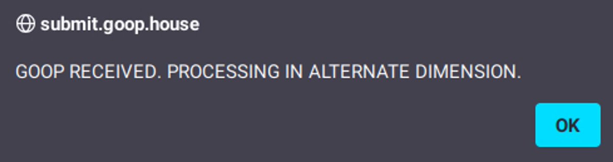 The deed is done, the void is gooped.