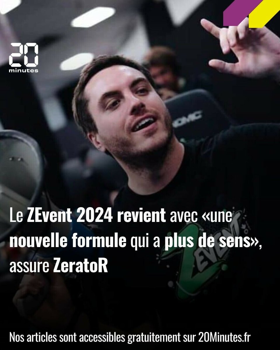 20Minutes's tweet image. Z&apos;êtes prêts? 
➡️ 20min.fr/sRI

#ZeratoR #ZEVENT #ZEVENT2024