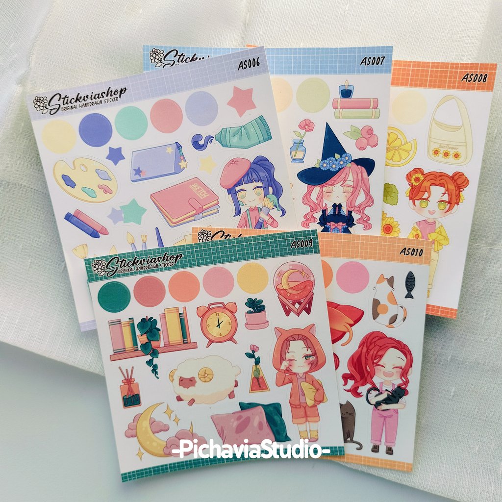 Pichavia_Studio's tweet photo. Sticker Sheets series 06-10

Bahan: Vinyl Matte (Tidak mengkilap)
Ukuran: 10,5x10,5 cm

#sticker #stiker #stickersheet #stickersheets #stickerpack #stickerkisscut #activitystickers #stickerjournal #journaling #artandcraft #stickershop #zonauang #zonajajan #fypシ #fyp https://t.co/aZf1ME2TjO