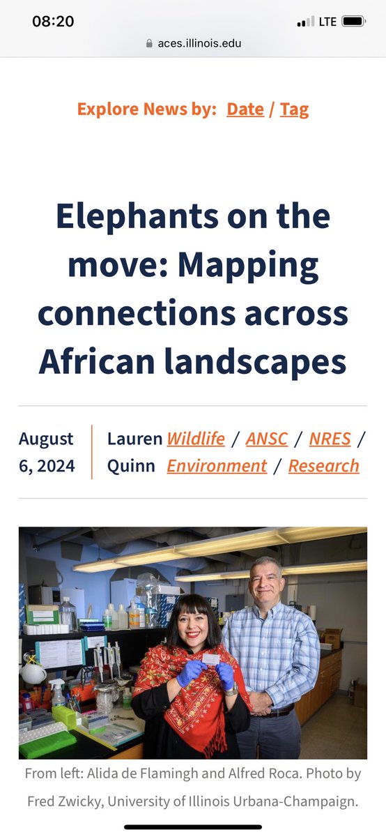 Coverage of our recent landscape connections paper: aces.illinois.edu/news/elephants…