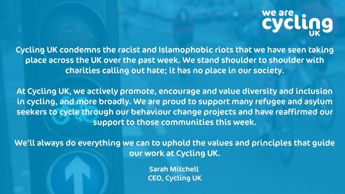 We stand shoulder to shoulder with other charities in condemning the racism and violence witnessed in our communities across the country. We are committed to supporting those directly affected within our network.

Hate has no place in our society.