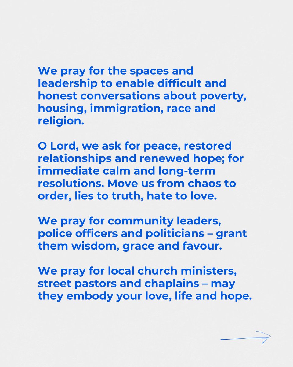 VCUKI's tweet photo. 🙏  A prayer for peace during the UK rioting and unrest, from our friends at the Evangelical Alliance (@EAUKnews). https://t.co/5zjJ5GmykV