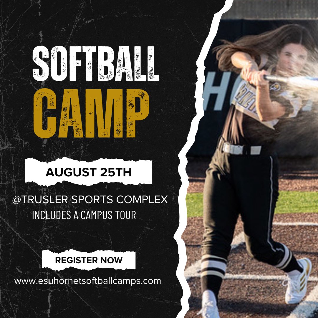 Last camp of the summer and first camp of the new year! Get the chance to work with the new members of the ESU softball team and the staff! Get signed up today!

eauhornetsoftballcamps.com