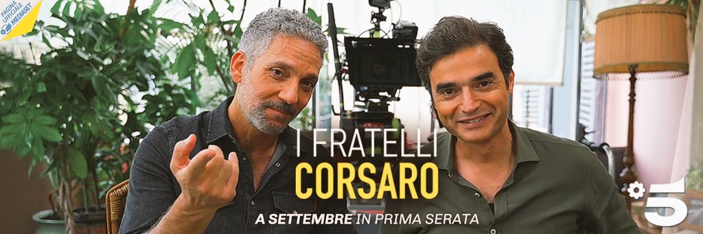 taoduefilm's tweet photo. Fabrizio e Roberto: #IFratelliCorsaro. Cresciuti a #Palerm uno è giornalista di nera, l'altro avvocato penalista. Su #Canale5 e #MediasetInfinity presto le loro avventure. 
Con @BeppeFiorello, @paolobriguglia
Regia @francomicci 
Produce #CamFilm 
Per #FictionMediaset
#TaodueFilm https://t.co/fIhtKKyG0M