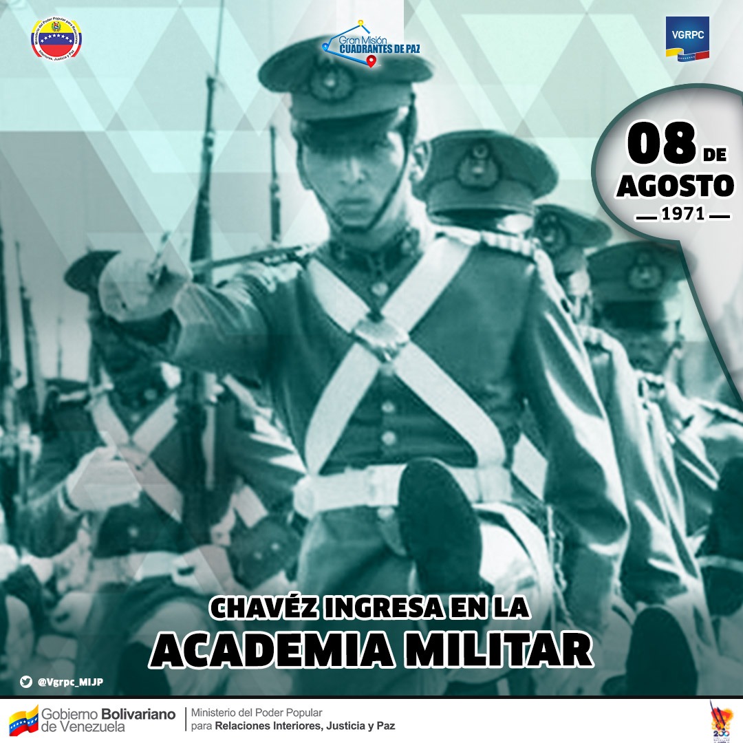 Vgrpc_MIJP's tweet photo. #Efeméride | En 1971, con tan sólo 17 años de edad, el Comandante Chávez ingresó a la Academia Militar de Venezuela, para formarse y así defender la Patria Bolivariana.
#JuntosPorLaVidaYLaPaz
#Vgrpc https://t.co/XF0YDP4HDq