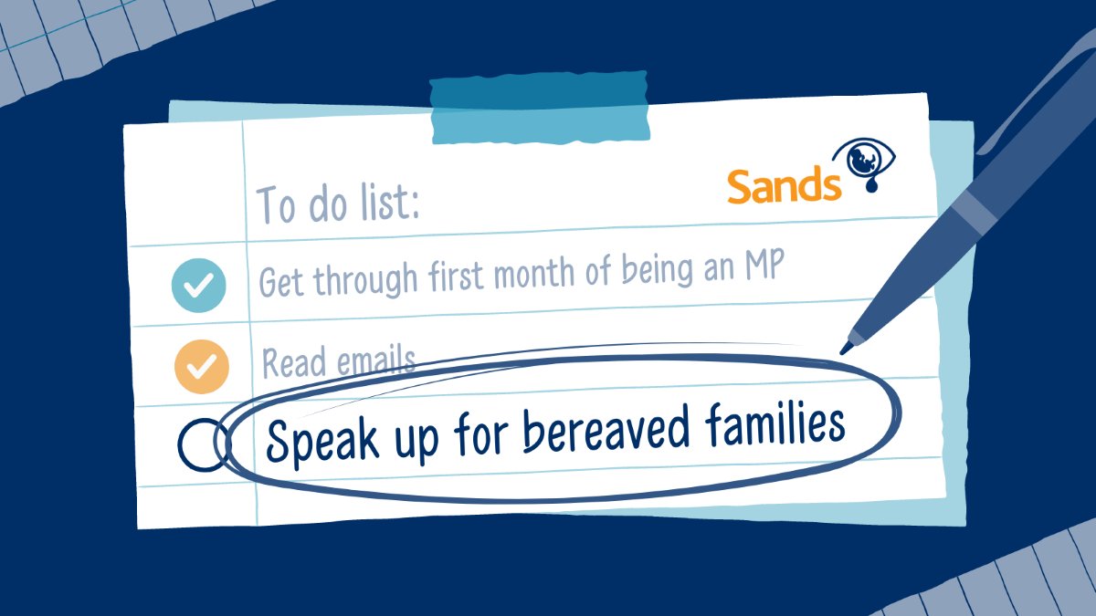 Your MP works for you and their job is to amplify your voice 📣 Now that they've settled in, they need to know about the issues that matter to you 💙🧡

Together, let’s make sure supporting bereaved families is on your MPs ‘to do’ list ⬇️

act.sands.org.uk/ask-your-mp-sp…

#BabyLoss