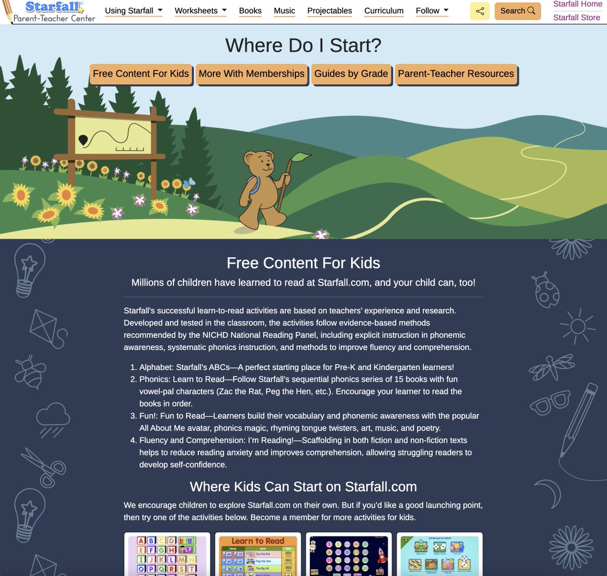 Starfalledu's tweet image. New to Starfall? We have a helpful guide to help you get started!

teach.starfall.com/where-do-i-sta…

#learningisfunwithstarfall #freeteacherresources #freehomeschoolresources @homeschoolcom @cdnhomeschooler