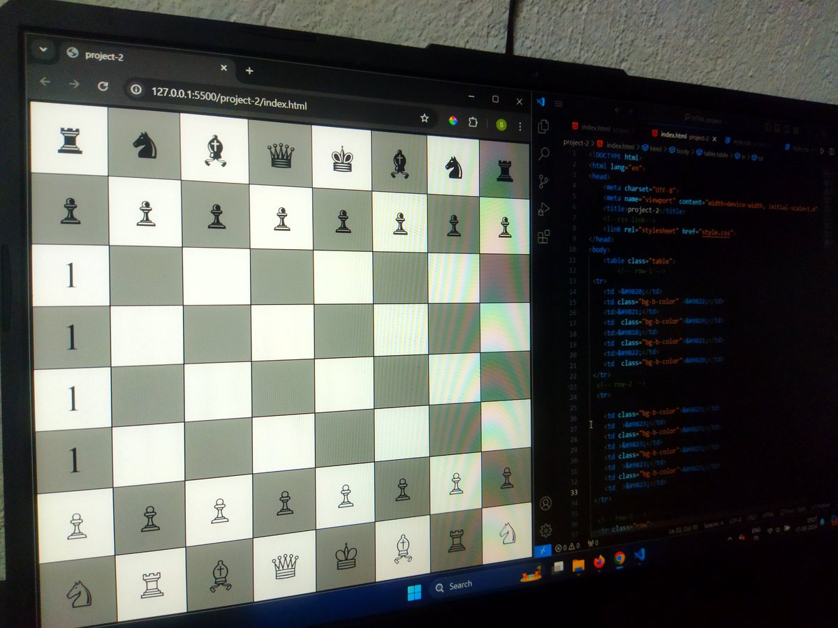 sandeep_07_web's tweet image. Hii Guys 👋🏻
It&apos;s ✅ of learning #webdevelopment 🚀
Today&apos;s Learning - html projects 
Chess using html

👩🏻‍💻 Excited to keep going! #WebDev #HTML #LearningJourney
#LearnInPublic