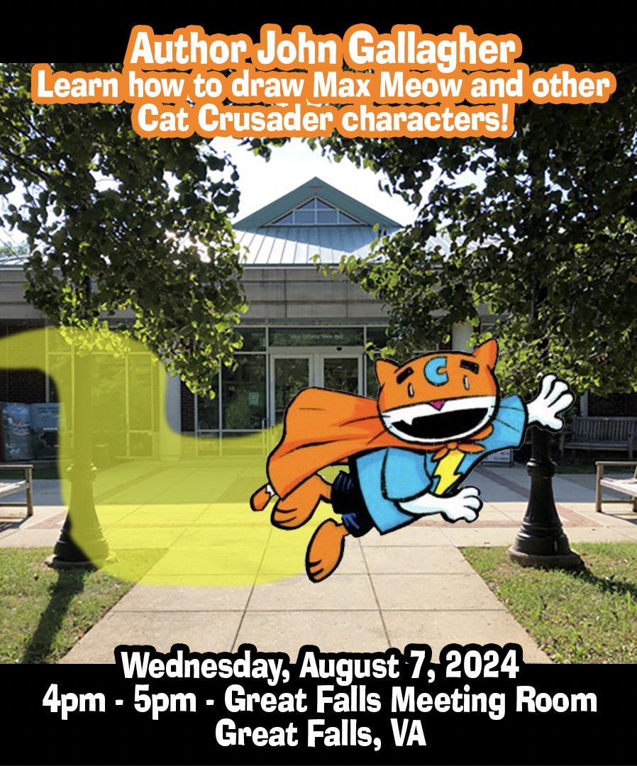 johnbgallagher's tweet image. Today at 4PM, in Great Falls, VA! #maxmeow @randomhousekids #librarytalk #authorvisit