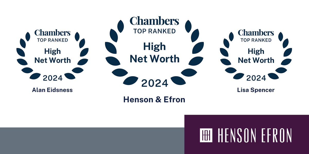 HensonEfron's tweet photo. We’re thrilled to share that Henson Efron’s family law practice is recognized in Chambers and Partners' 2024 High Net Worth Guide! We're proud to be the only ranked family law team in MN🎉.

#FamilyLaw #MinnesotaLawyers #TwinCitiesLawyers #ChambersandPartners #HighNetWorthAward https://t.co/g4kn9Gc7ym