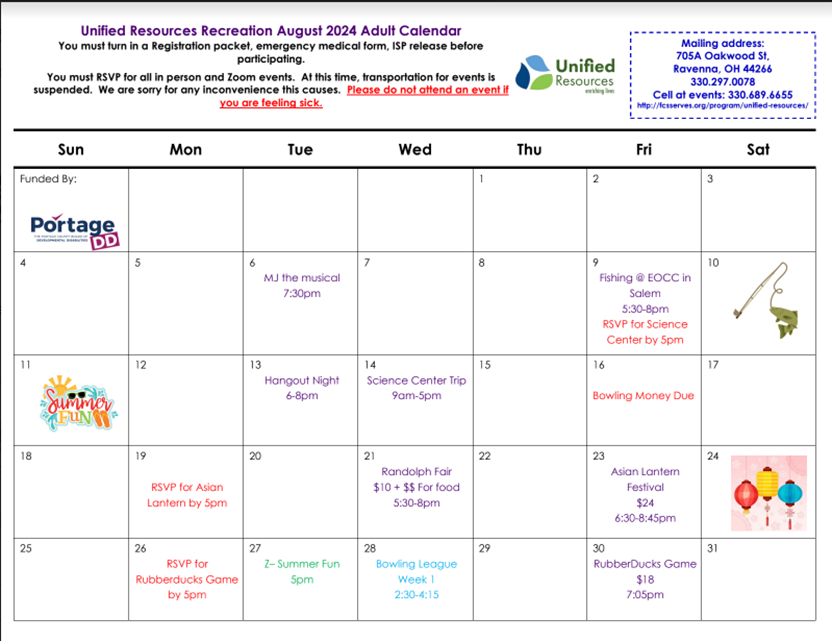 Sharing Portage County Board of DD, - The Unified Resource Recreation information <a href="/PortageDD/">Portage County DD</a>