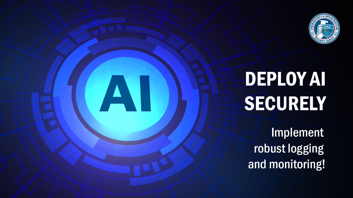 🤖Monitor and log #AI system activity and outputs! Robust logging and monitoring are crucial for detecting abnormal behavior, potential intrusions, as well as natural data drift. Discover more steps you can take to manage AI risk: ncsc.gov.uk/collection/gui…