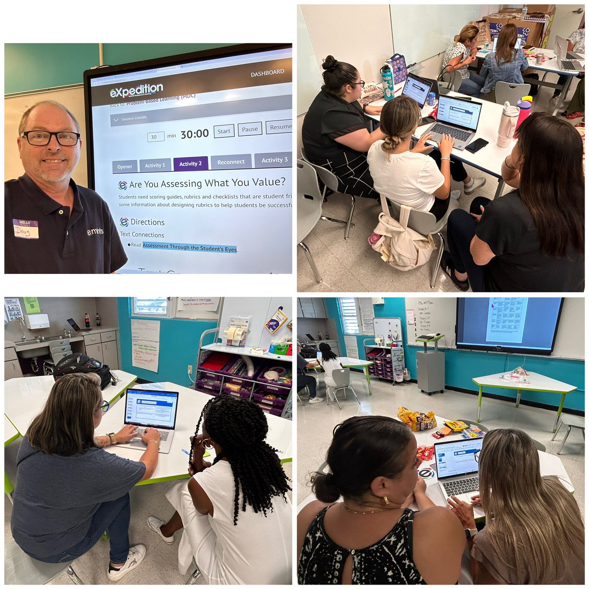 <a href="/emintsnc/">eMINTS</a> #emints is helping Miami Dade Magnet teachers build PBLs and examine how we assess! Today at Bowman Ashe!