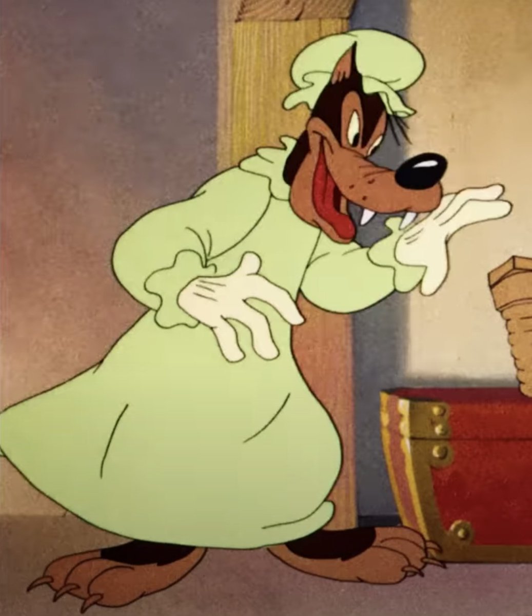 FictionalWolves's tweet image. Wolf (Looney Tunes- Little Red Riding Rabbit)