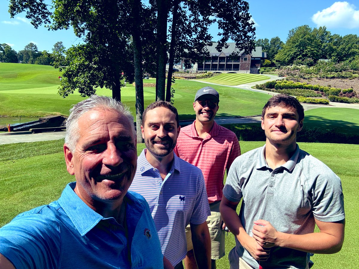 schildress727's tweet photo. My Dream Team 2024. Zack, Austin, Drew. What a blessing, so much fun, laughter, jokes, drinks, and love of the game! 
Many more rounds to go… https://t.co/qfAkOQhYqn