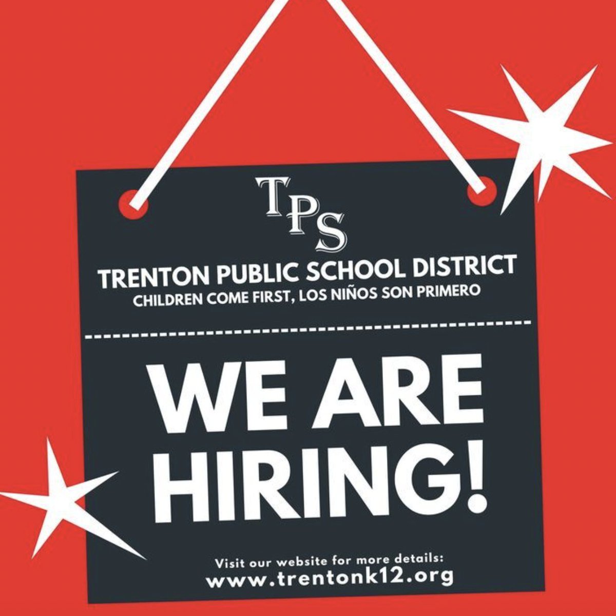 FriendsofPTS's tweet image. Apply, apply, apply!
📢ESL and Bilingual teachers needed!
📢Are you interested in working in the Trenton Public School District? 
📢Check out the district's current openings online: bit.ly/3qUk4Ii