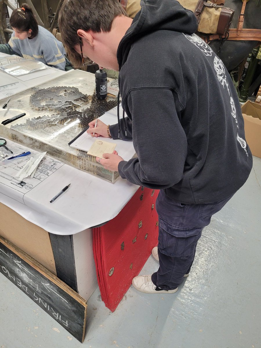 Had an excellent day with our interns today going through the letters of 2nd Lt Smetham, who was killed in November 1916. They have been learning about archive management and preservation at <a href="/vickersmg/">Vickers MG Collection & Research Association</a>