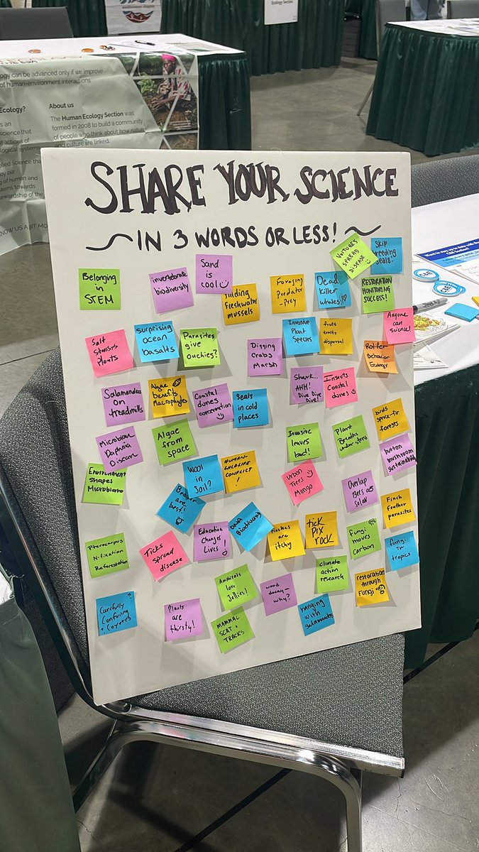 Share your science! Don’t forget to visit our table at #ESA2024 and challenge yourself to describe your work in 3 words or less