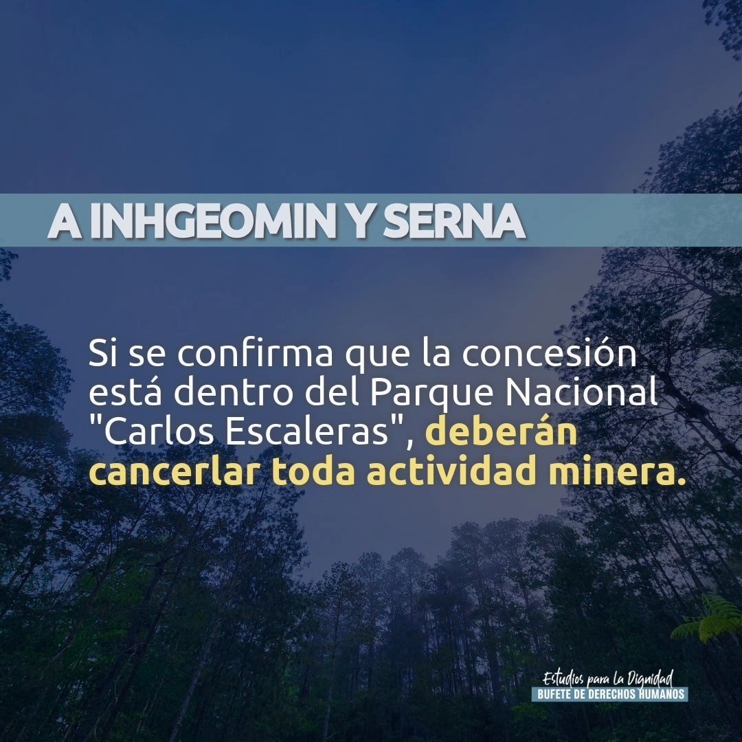 ¿Qué ordenó la Sala de lo Constitucional en favor del municipio de Sabá? 

La Sala ha ordenado la cancelación de la licencia ambiental emitida por la SERNA y el permiso minero otorgado INHGEOMIN a la empresa minera Canteras y Más. 

Exigimos el cumplimiento de la Sentencia.