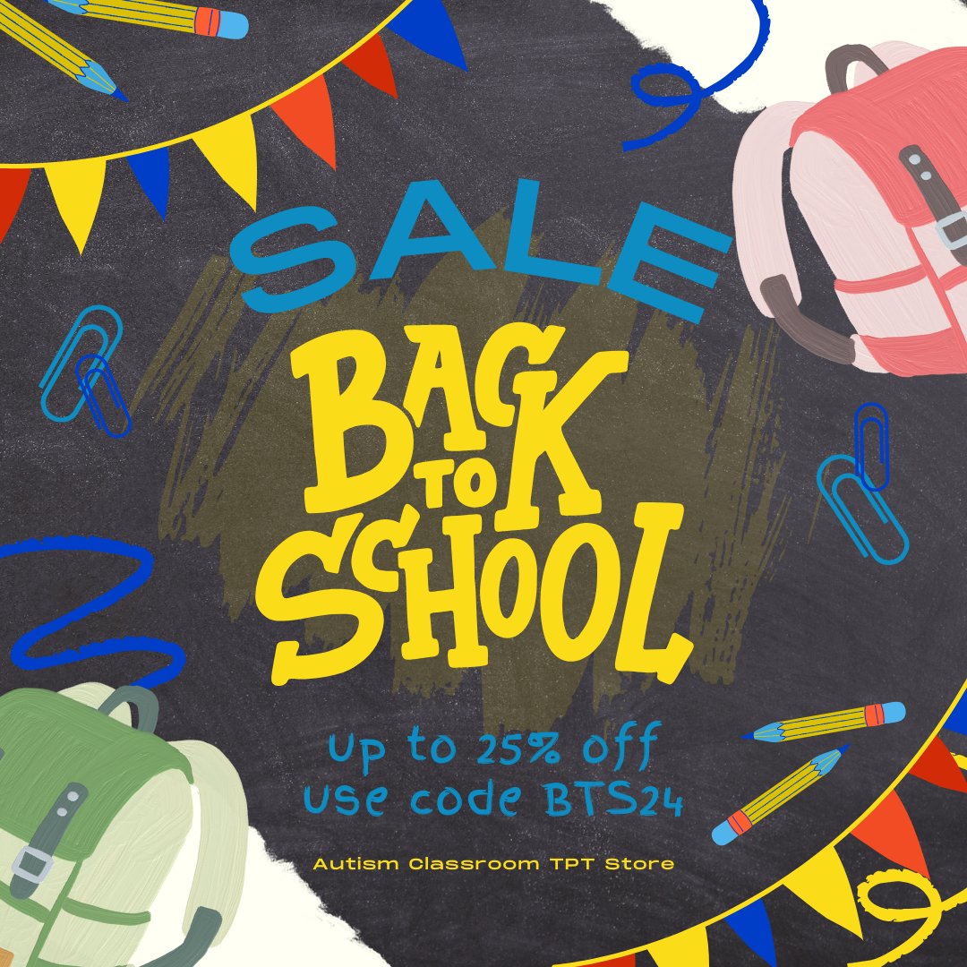 Sale today!!!! teacherspayteachers.com/store/autism-c… #specialeducation #teaching #specialneeds instruction
