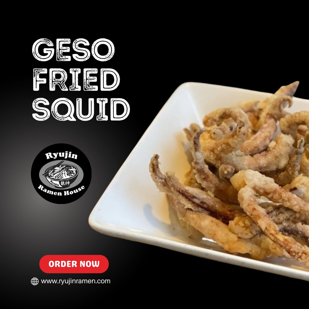 ryujin_ramen's tweet photo. A perfect bite every time—enjoy the crispy goodness of our Geso Fried Squid 🦑✨

Order online now at https://t.co/wo0Nb9EIkh

#ryujin #sacramento #Sacramento365 #SeafoodDelight #RyujinFlavors https://t.co/H8YiiGPeId