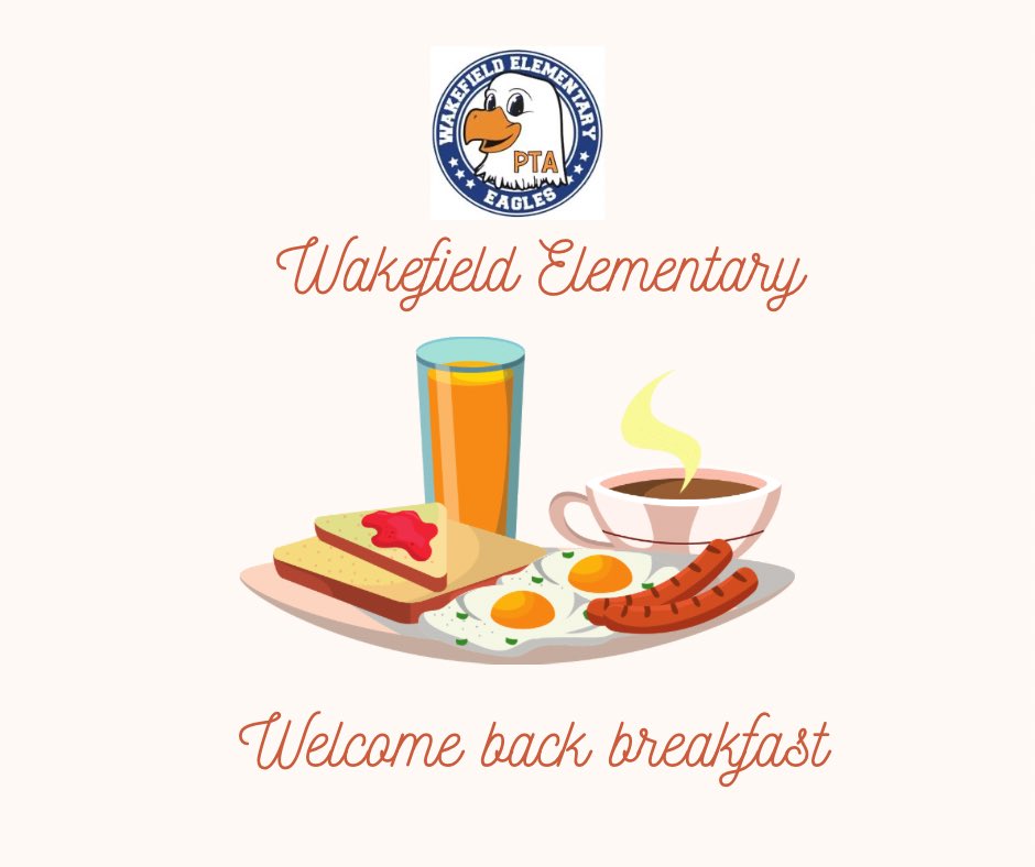 Wakefield Elementary PTA (@wesptaeagles) on Twitter photo m.signupgenius.com/#!/showSignUp/…
Click to contribute to our annual staff breakfast! Thank you WES family!
<a href="/WakefieldStrong/">Wakefield Strong</a> m.signupgenius.com/#!/showSignUp/…
Click to contribute to our annual staff breakfast! Thank you WES family!
<a href="/WakefieldStrong/">Wakefield Strong</a>