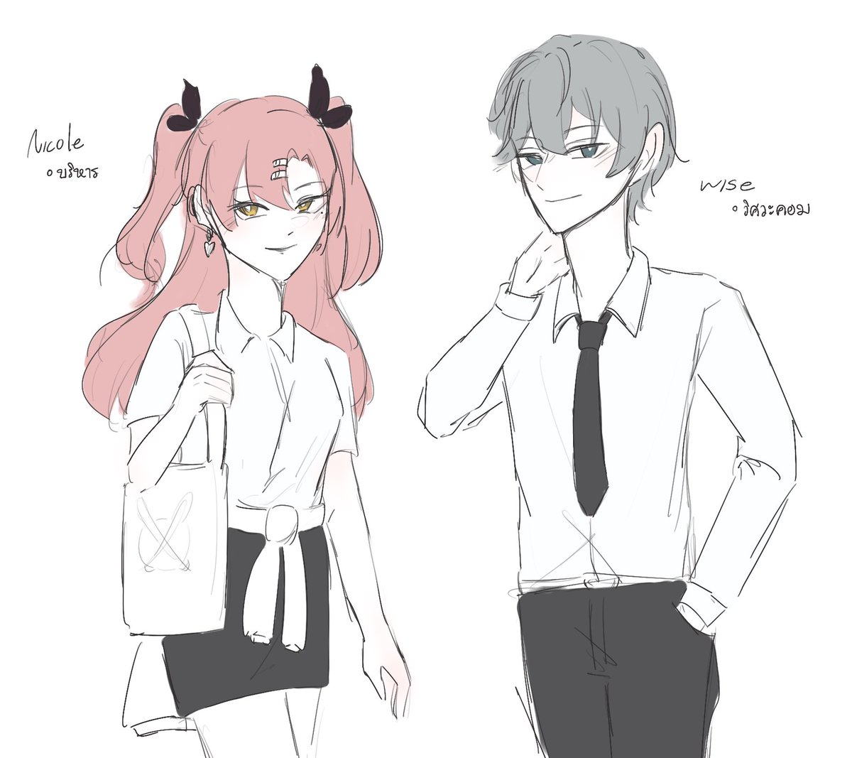 TianminTheFox_'s tweet photo. Wise &amp; Nicole in Thai university Au

;คนไทยชิมไวส์โคลเถอะ อร่อยขนาดนี้
#wisecole #ไวส์โคล https://t.co/sKEWO653HB