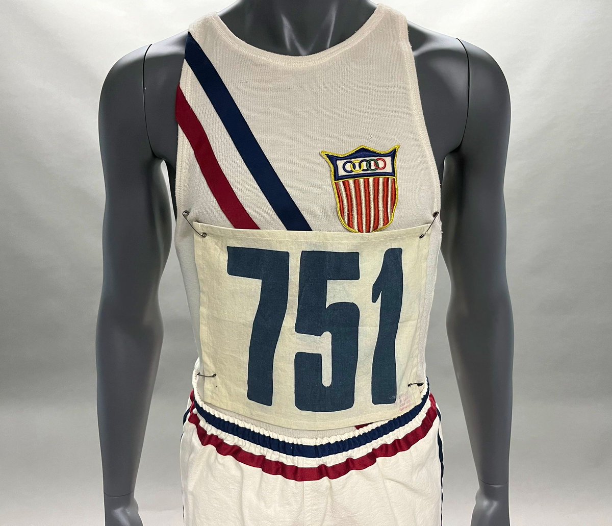 UniStudiosLot's tweet photo. Sharing a historic sports costume from the #NBCUarchives collection in honor of the #PARISOLYMPICS2024. This track suit was worn in the film "Unbroken" about the real-life WWII prisoner of war, Louis "Louie" Zamperini, who was a 1936 #Olympian!
Costume Designer: Louise Frogley https://t.co/7ysDNKZfmH