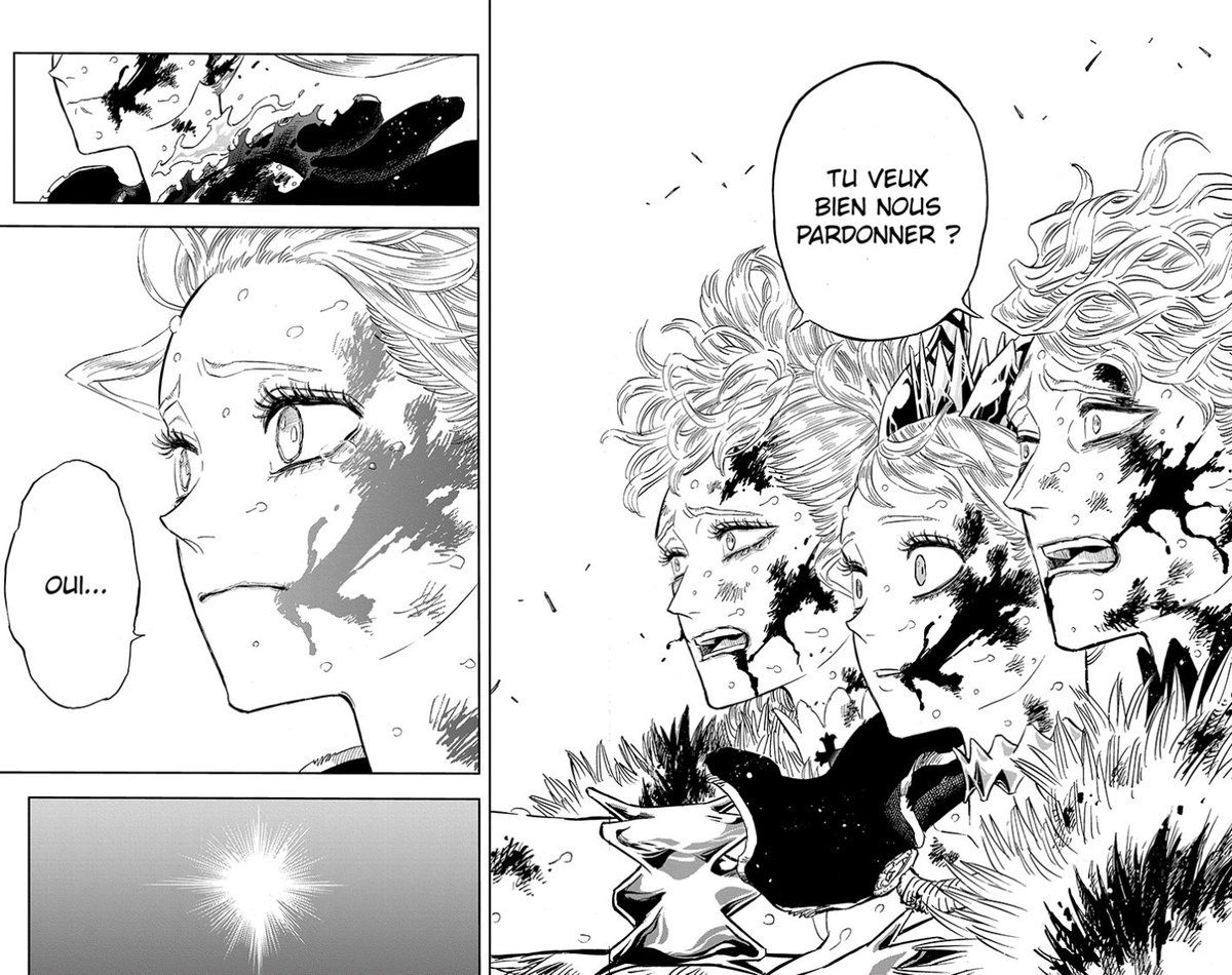 BCloverActuFR's tweet photo. L’une de mes planches préférées de tout le manga, l’écriture de la famille Silva est remarquable du début à la fin. 

Les sentiments de Noelle sont tellement bien retranscrits, le temps qu’elle attendait ce moment… 

#BCSpoilers #BC373 https://t.co/3TVa7BMlSG