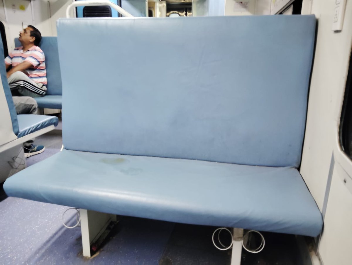 Aryan Bhardwaj (@oscar_alpha03) on Twitter photo Why ? Northern Railways have change these kinds of comfortable chairs with the second one. The 1st one used to be the comfortable for all the passengers and specially for ladies. Will request Indian railways to change back it to the 1st one.
<a href="/indianrailway__/">IndianRailways</a> <a href="/RailwayNorthern/">Northern Railway</a> Why ? Northern Railways have change these kinds of comfortable chairs with the second one. The 1st one used to be the comfortable for all the passengers and specially for ladies. Will request Indian railways to change back it to the 1st one.
<a href="/indianrailway__/">IndianRailways</a> <a href="/RailwayNorthern/">Northern Railway</a>