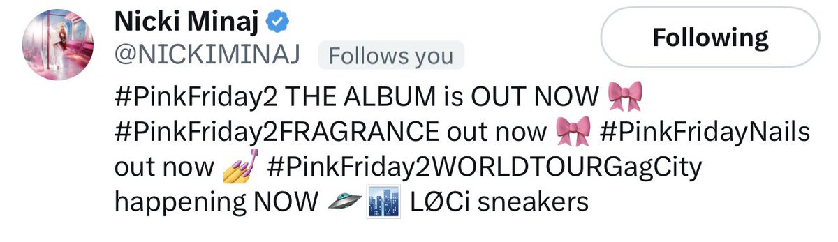 ChitChatWithAly's tweet image. Niiiiickkiiiiiiiiii omg i am so forever ♾️ grateful for you ! your love towards us barbz, i appreciate everything you do for us. you literally have made my 30th chapter! like i cannot believe thisssss gaagggggggginnngggg BRB 🥹💫🎀💕