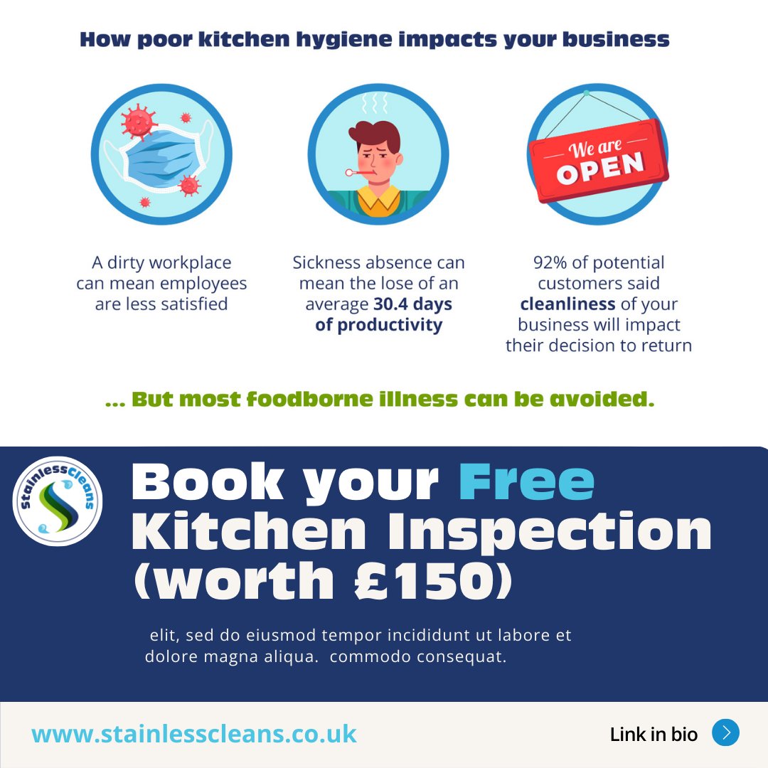 Get your FREE kitchen inspection (worth £150):
loom.ly/2B0wdOQ

#restaurant #hospitality #hospitalityindustry #food 
#hospitalitymanagement #chef