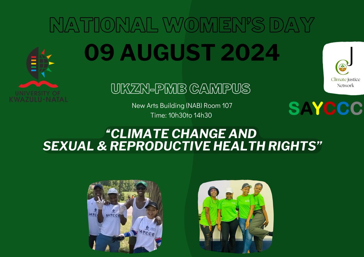 SAYCCC2's tweet photo. We will be celebrating Women's Day at UKZN-Pmb campus. Anyone interested, please RSVP by 7 August here: https://t.co/w7JdomeMnl https://t.co/r8wilZsg8a