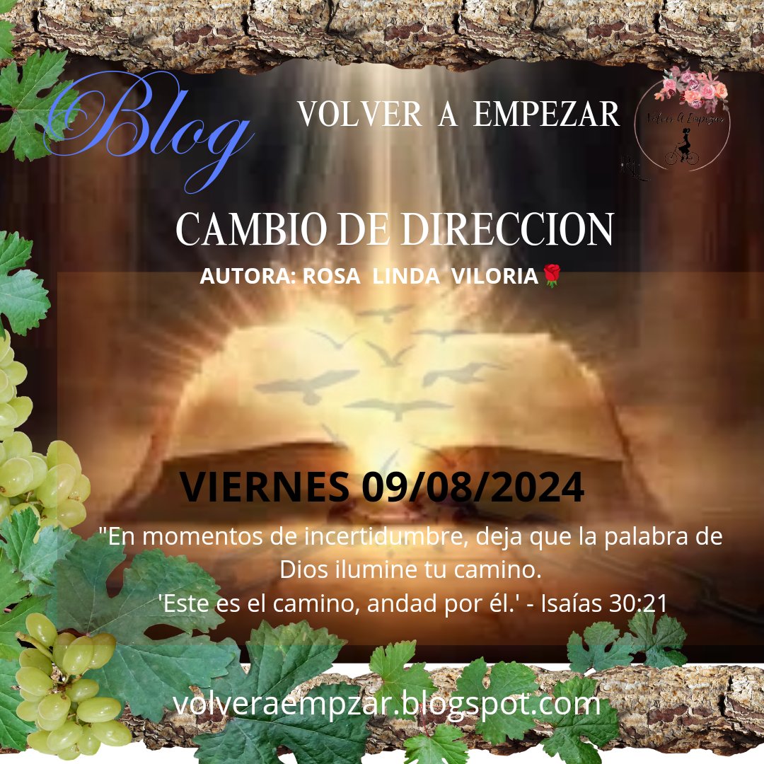 VolverAE2869's tweet photo. #07Agosto
"En momentos de incertidumbre, deja que la palabra de Dios ilumine tu camino. 'Este es el camino, andad por él.' - Isaías 30:21 
#Fe 
#Inspiración
#volveraempezar https://t.co/IGwJtc9rea