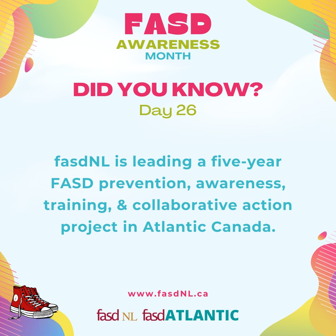 #DidYouKnow: Day 26!

fasdNL is leading a five-year FASD prevention, awareness, training, and collaborative action project in Atlantic Canada.

#FASDawareness 🧠